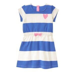 NWT Gymboree dress girls size 4 white blue playground stripes Hop 'n Roll NEW